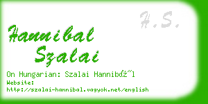 hannibal szalai business card